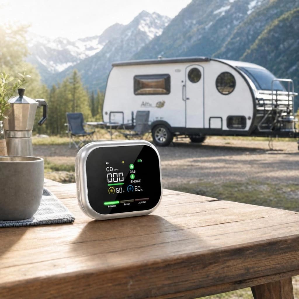 Detector on a camp table