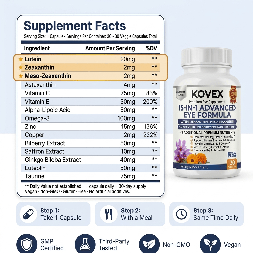 Kovex 15 in 1 Advanced Eye Formula
